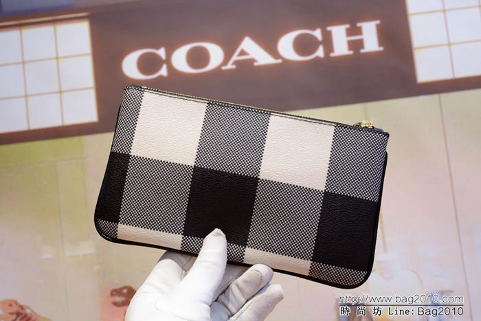 COACH蔻馳 原單 專櫃新款 28384 手挽包 頭層牛皮零錢包  Chz1232